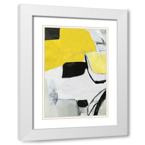 Valiant I  White Modern Wood Framed Art Print with Double Matting by PI Gallerie
