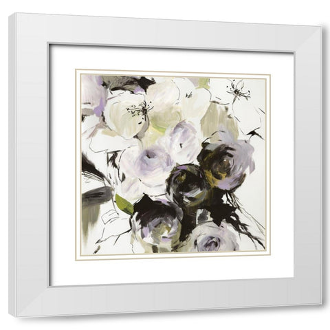 Simple Bouquet I White Modern Wood Framed Art Print with Double Matting by PI Studio
