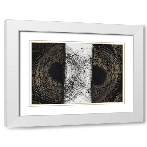 Illusion I White Modern Wood Framed Art Print with Double Matting by PI Studio