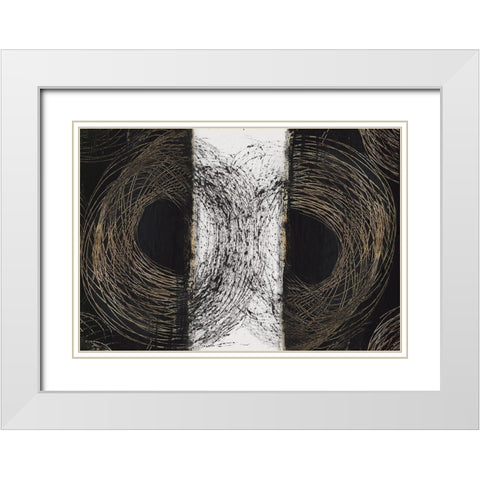 Illusion I White Modern Wood Framed Art Print with Double Matting by PI Studio