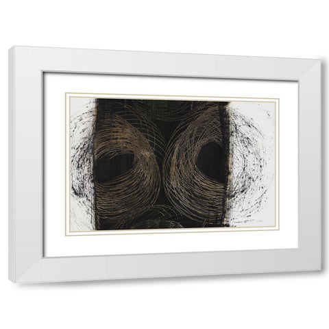 Illusion II White Modern Wood Framed Art Print with Double Matting by PI Studio