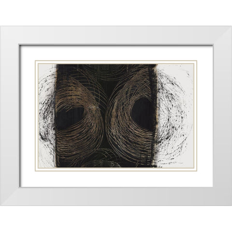 Illusion II White Modern Wood Framed Art Print with Double Matting by PI Studio