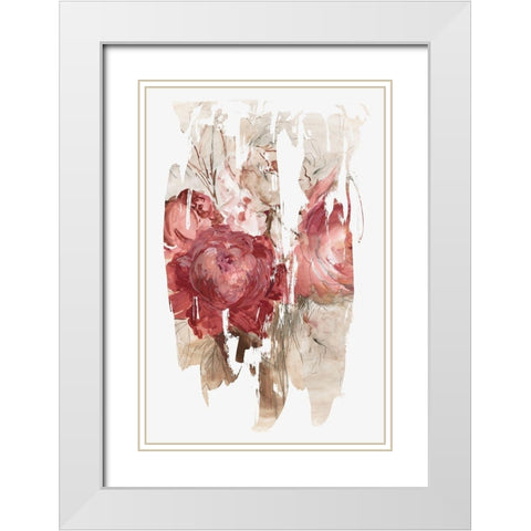 Crimson Lust I  White Modern Wood Framed Art Print with Double Matting by PI Studio