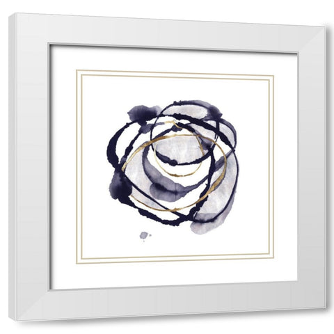 Around the Universe  White Modern Wood Framed Art Print with Double Matting by PI Studio