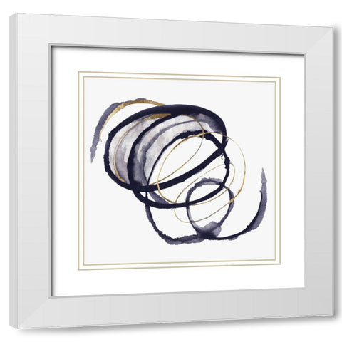 Around the World  White Modern Wood Framed Art Print with Double Matting by PI Studio