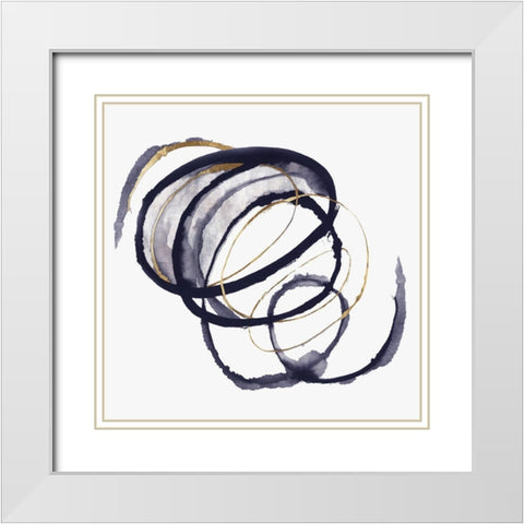 Around the World  White Modern Wood Framed Art Print with Double Matting by PI Studio