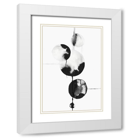 Dripping Bubbles II  White Modern Wood Framed Art Print with Double Matting by PI Studio