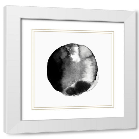 New Moon II  White Modern Wood Framed Art Print with Double Matting by PI Studio