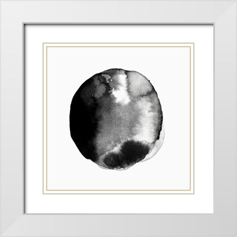 New Moon II  White Modern Wood Framed Art Print with Double Matting by PI Studio