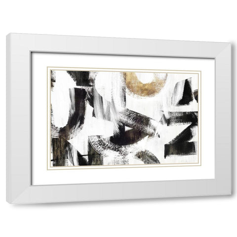 Concept I  White Modern Wood Framed Art Print with Double Matting by PI Studio