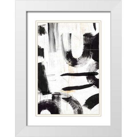 Concept II  White Modern Wood Framed Art Print with Double Matting by PI Studio