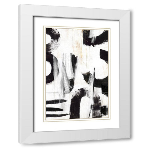 Concept III  White Modern Wood Framed Art Print with Double Matting by PI Studio