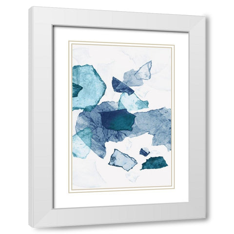 Paper Jewels I  White Modern Wood Framed Art Print with Double Matting by PI Studio