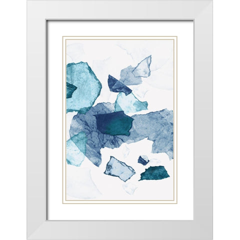 Paper Jewels I  White Modern Wood Framed Art Print with Double Matting by PI Studio