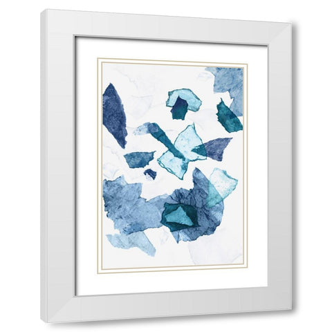 Paper Jewels II  White Modern Wood Framed Art Print with Double Matting by PI Studio