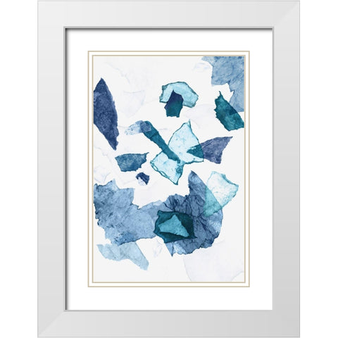 Paper Jewels II  White Modern Wood Framed Art Print with Double Matting by PI Studio