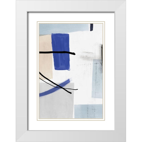 Coherence I White Modern Wood Framed Art Print with Double Matting by PI Studio