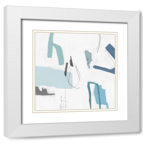 Ultra I  White Modern Wood Framed Art Print with Double Matting by PI Studio