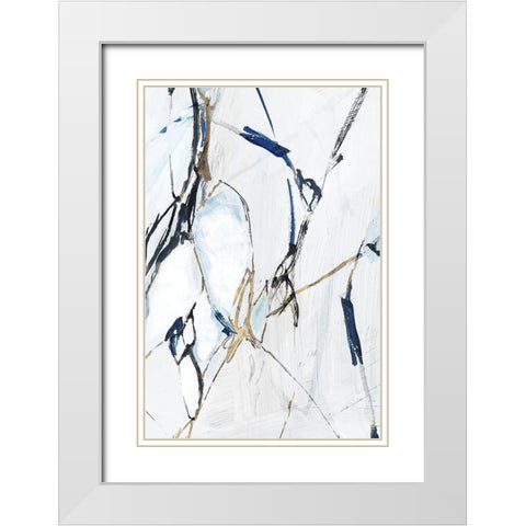Moonstruck II  White Modern Wood Framed Art Print with Double Matting by PI Studio