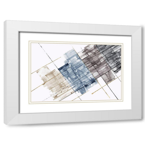 Directive  White Modern Wood Framed Art Print with Double Matting by PI Studio