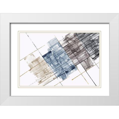 Directive  White Modern Wood Framed Art Print with Double Matting by PI Studio