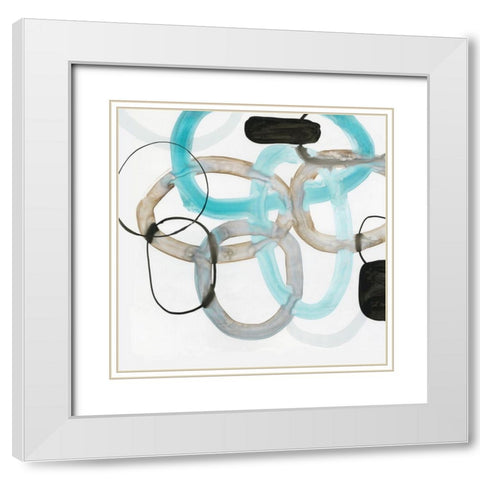 Unified II  White Modern Wood Framed Art Print with Double Matting by PI Studio