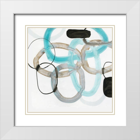 Unified II  White Modern Wood Framed Art Print with Double Matting by PI Studio