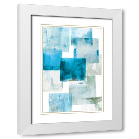 Aperture I  White Modern Wood Framed Art Print with Double Matting by PI Studio