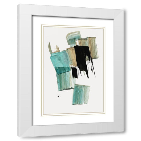 Adaptation I  White Modern Wood Framed Art Print with Double Matting by PI Studio
