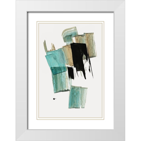 Adaptation I  White Modern Wood Framed Art Print with Double Matting by PI Studio