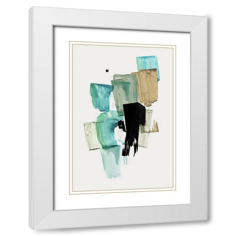 Adaptation II  White Modern Wood Framed Art Print with Double Matting by PI Studio