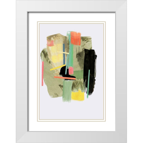 Placebo II  White Modern Wood Framed Art Print with Double Matting by PI Studio