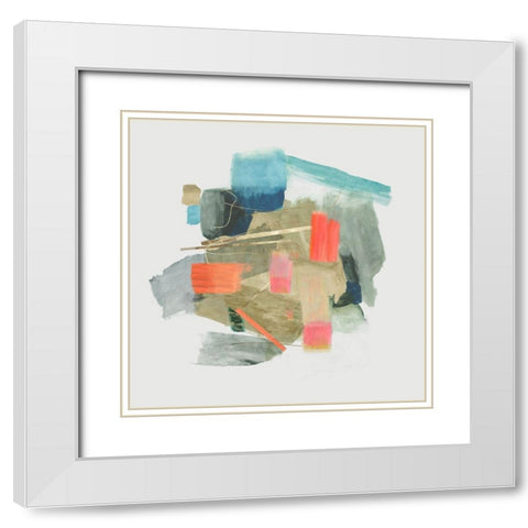 Glimpse II  White Modern Wood Framed Art Print with Double Matting by PI Studio