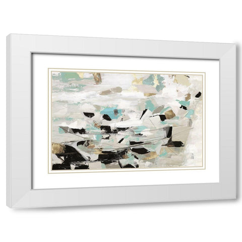 Kindred  White Modern Wood Framed Art Print with Double Matting by PI Studio