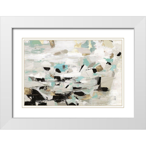 Kindred  White Modern Wood Framed Art Print with Double Matting by PI Studio