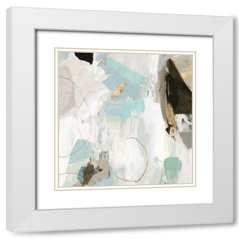 Flickered  White Modern Wood Framed Art Print with Double Matting by PI Studio