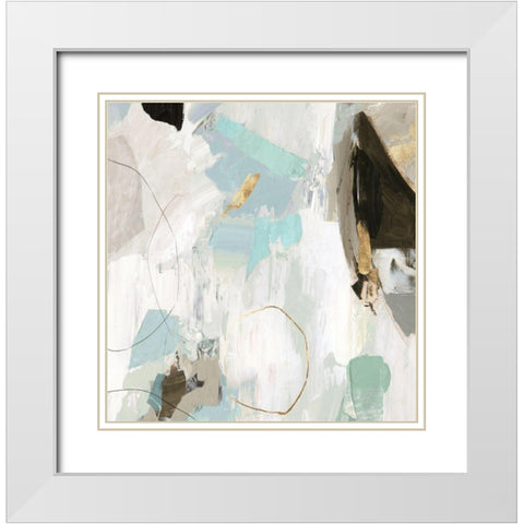 Flickered  White Modern Wood Framed Art Print with Double Matting by PI Studio