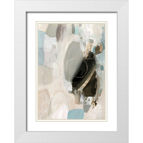 Gleamed  White Modern Wood Framed Art Print with Double Matting by PI Studio