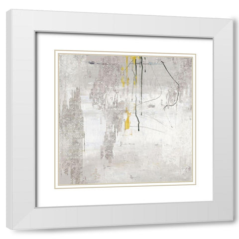 Trickle I  White Modern Wood Framed Art Print with Double Matting by PI Studio