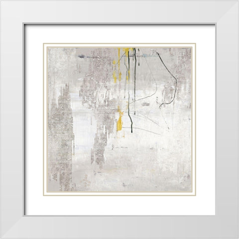 Trickle I  White Modern Wood Framed Art Print with Double Matting by PI Studio