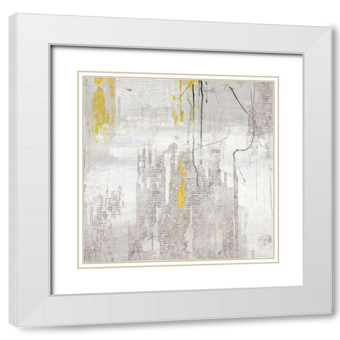 Trickle II  White Modern Wood Framed Art Print with Double Matting by PI Studio