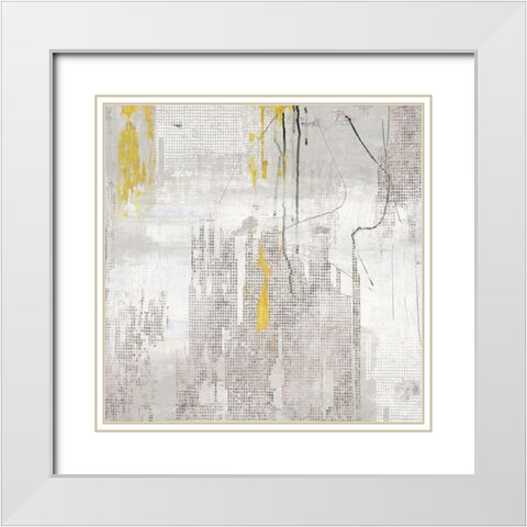 Trickle II  White Modern Wood Framed Art Print with Double Matting by PI Studio