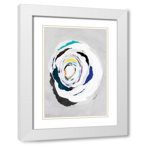 Olympus I  White Modern Wood Framed Art Print with Double Matting by PI Studio