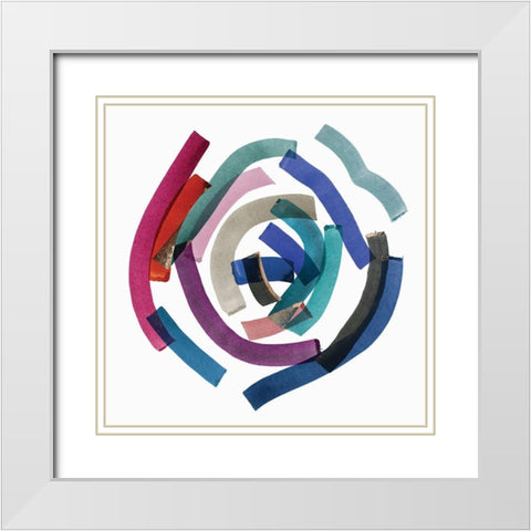 Ambiguous I  White Modern Wood Framed Art Print with Double Matting by PI Studio