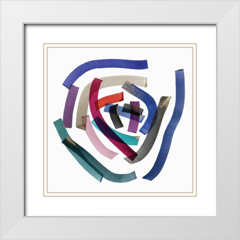 Ambiguous II  White Modern Wood Framed Art Print with Double Matting by PI Studio