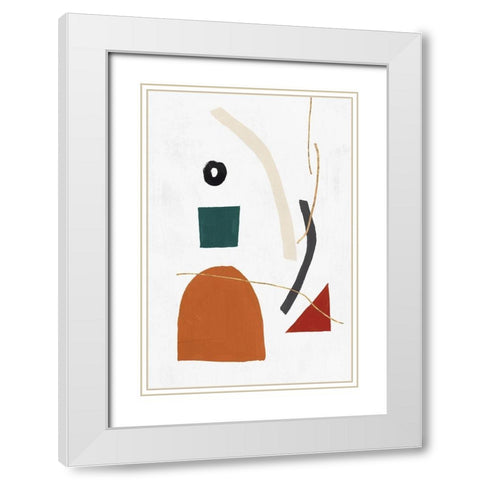 Precision II  White Modern Wood Framed Art Print with Double Matting by PI Studio