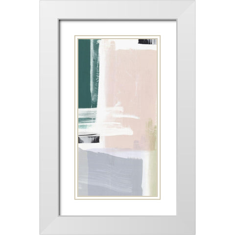 Ash and Silk I White Modern Wood Framed Art Print with Double Matting by PI Studio