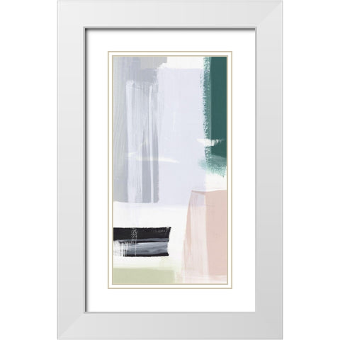 Ash and Silk II White Modern Wood Framed Art Print with Double Matting by PI Studio