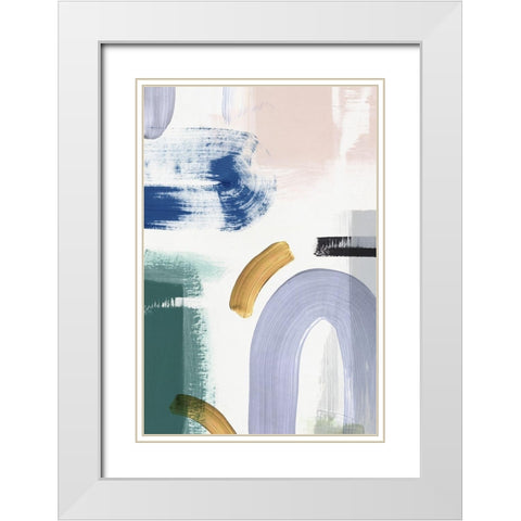 Visions Forms I White Modern Wood Framed Art Print with Double Matting by PI Studio