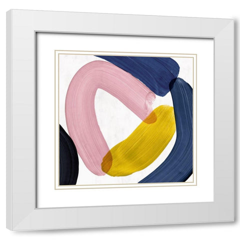 Silent Game I White Modern Wood Framed Art Print with Double Matting by PI Studio